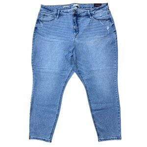 Ava & Viv Womens Plus Size Skinny Fit Light Wash Distressed Denim Jeans Size 24